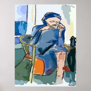 Abstract Morning Coffee Poster