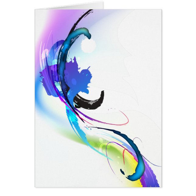 Abstract Morning Glory Paint Splatters (Front)