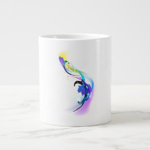 Abstract Morning Glory Paint Splatters Large Coffee Mug