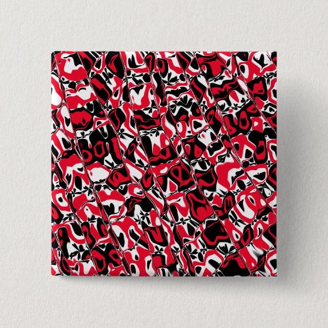 Abstract Mosaic 15 Cm Square Badge (Front)