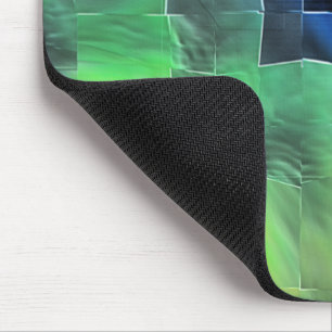 Abstract mosaic drawing lightly carved and satin mouse mat