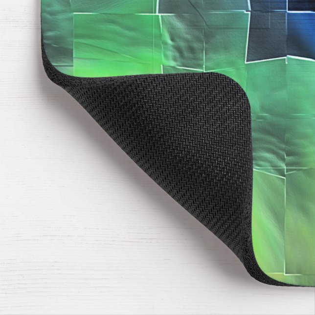Abstract mosaic drawing lightly carved and satin mouse mat (Corner)