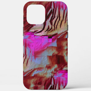 Abstract mosaic drawing of rustic pink and rusty iPhone 12 pro max case
