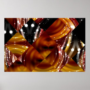 Abstract mosaic geometrical multicolored backgroun poster