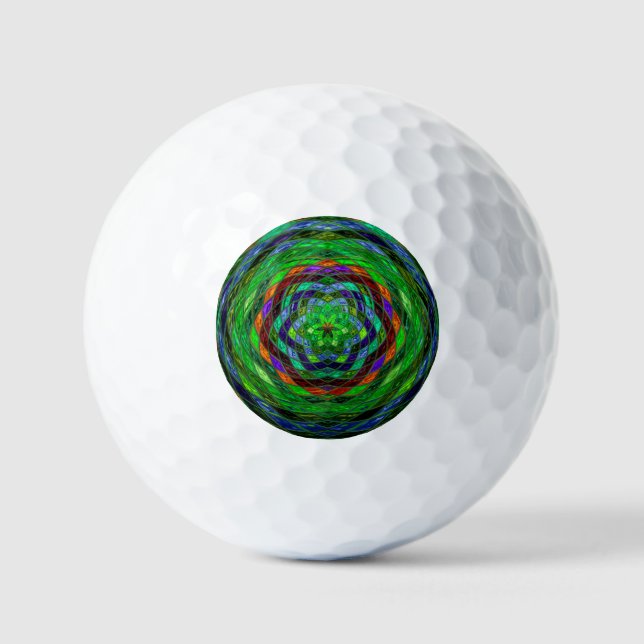 Abstract Mosaic Pattern #10 Golf Balls (Front)