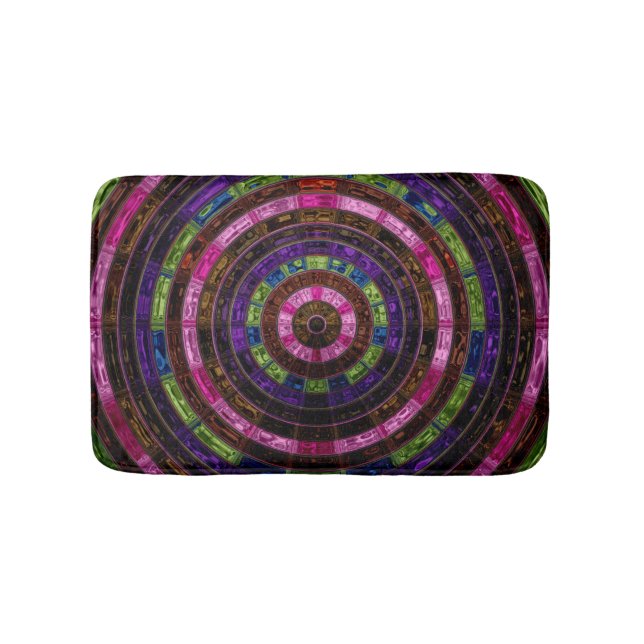 Abstract Mosaic Pattern #3 Bath Mat (Front)