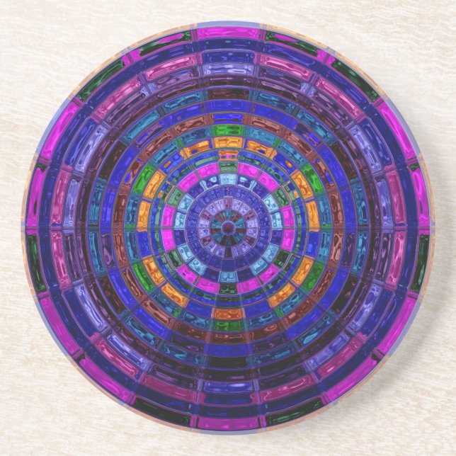 Abstract Mosaic Pattern #4 Coaster (Front)