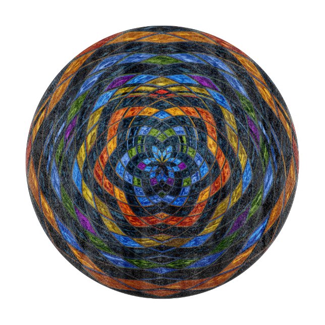 Abstract Mosaic Pattern #6 Cutting Board (Front)