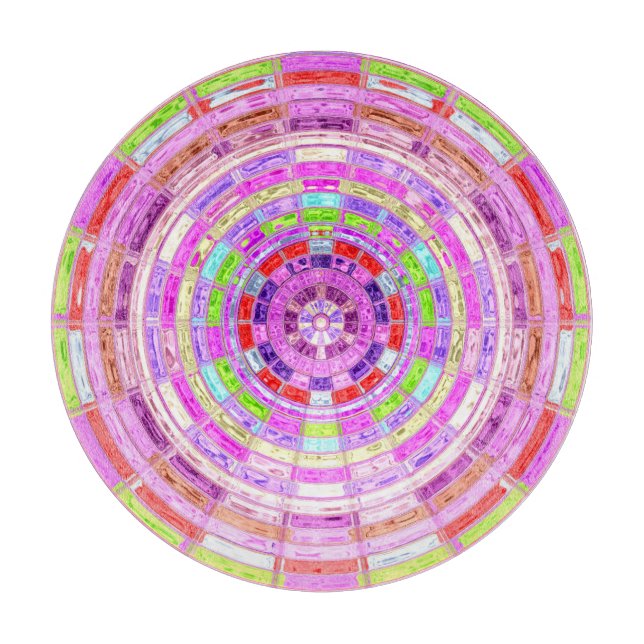 Abstract Mosaic Pattern #8 Cutting Board (Front)
