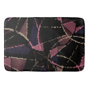 Abstract mosaic pattern bath mat