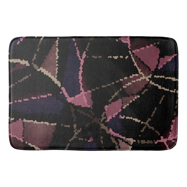 Abstract mosaic pattern bath mat (Front)