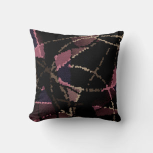 Abstract mosaic pattern cushion
