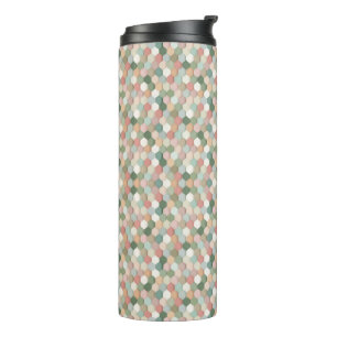 Abstract Mosaic Pattern   Pastel Honeycomb Thermal Tumbler