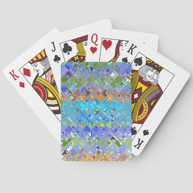 Abstract Mosaic Pattern Playing Cards (Back)