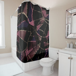 Abstract mosaic pattern shower curtain