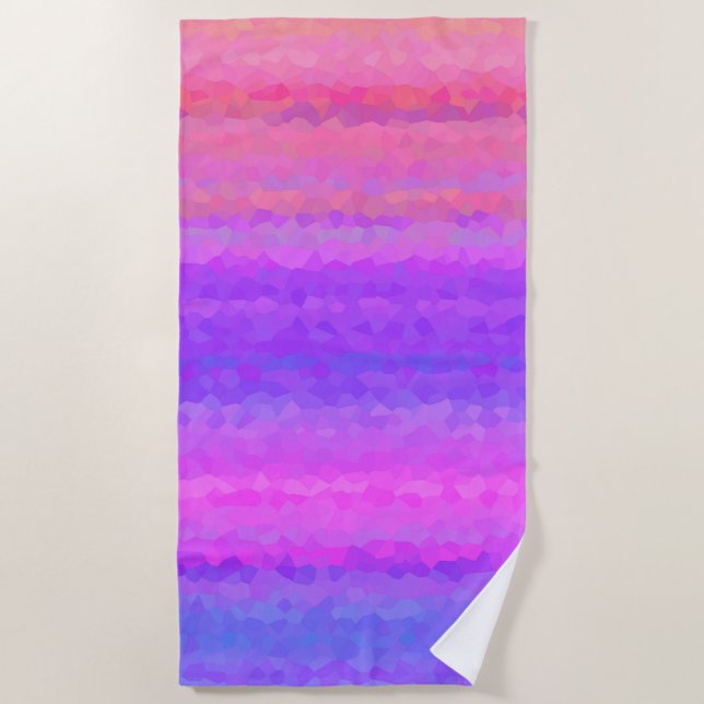 Abstract Mosaic Seamless Pattern Beach Towel (Front)