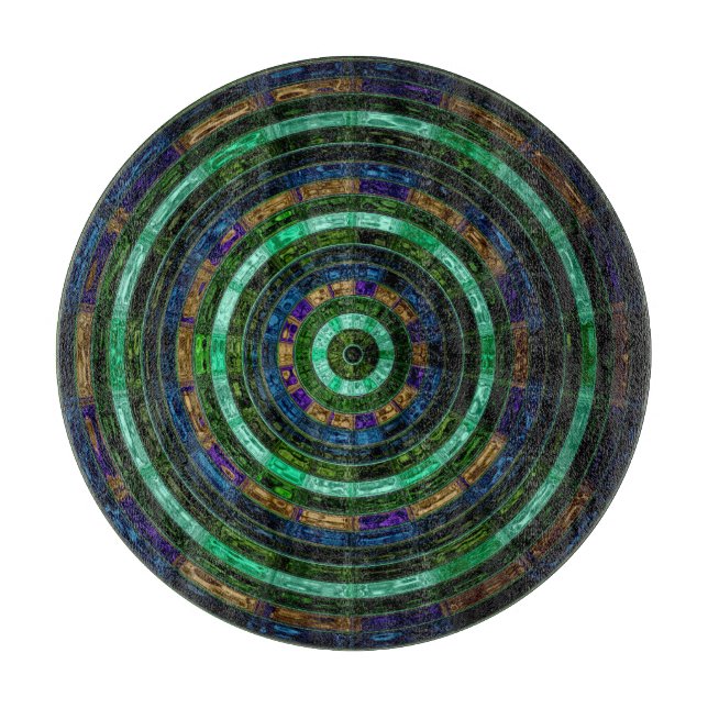 Abstract Mosaic Stained Glass #4 Cutting Board (Front)