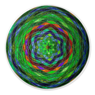 Abstract Mosaic Stained Glass #8 Ceramic Knob