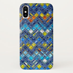 Abstract Mosaic Stained Glass Pattern iPhone X Case