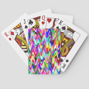 Abstract Mosaic Wave Pattern #2 Playing Cards