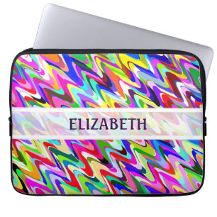Abstract Mosaic Wave Pattern #8 Laptop Sleeve