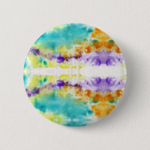 Abstract motif Paint on fabric design 6 Cm Round Badge