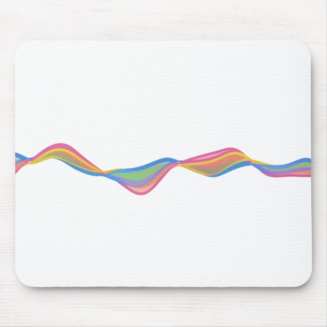 Abstract motion colourful wavy lines mouse mat (Front)