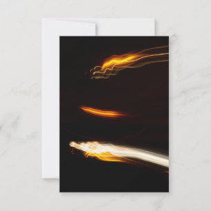 Abstract Motion Light Trails Long Exposure Night P Thank You Card