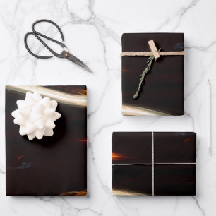 Abstract Motion Light Trails Long Exposure Night P Wrapping Paper Sheet
