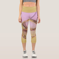 Abstract Motions Modern Pink Golden Fractal Art