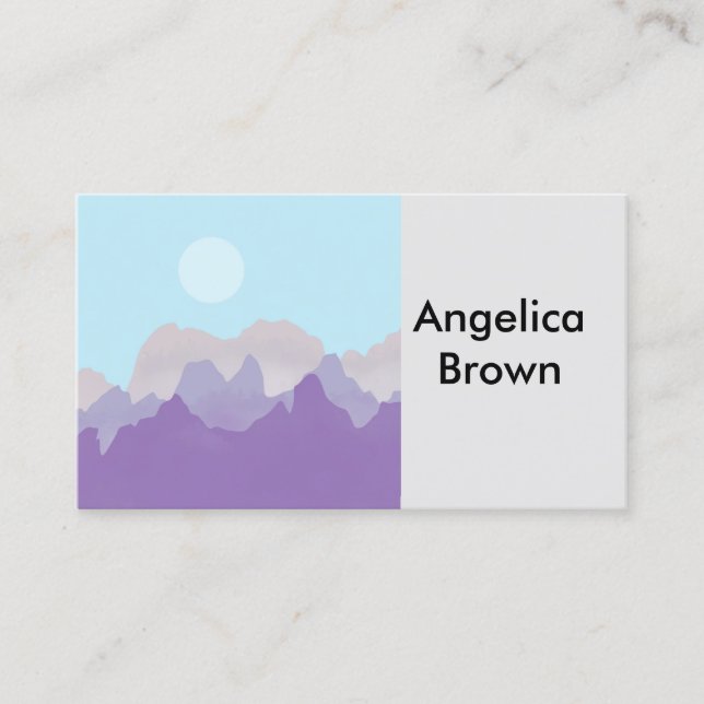  abstract mountain art modern design business card (Front)