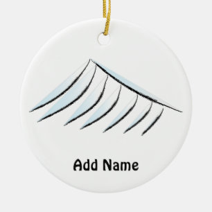 Abstract Mountain Ceramic Tree Decoration