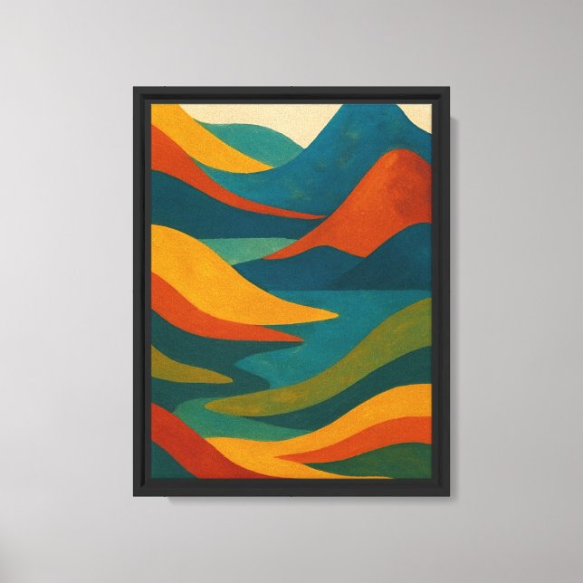 Abstract Mountain Landscape Canvas Print (Front)