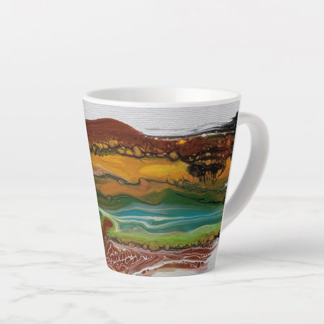 Abstract Mountain Landscape    Latte Mug (Right Angle)