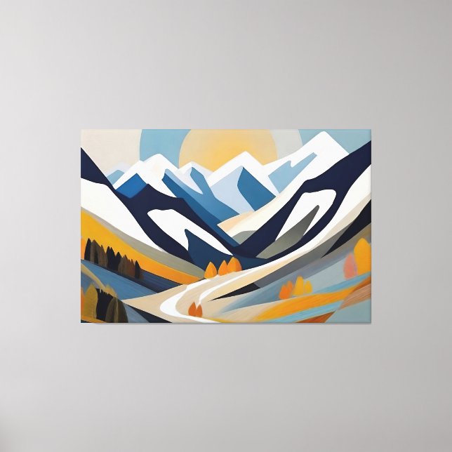 Abstract Mountain Landscape Modern Artistic Decor (Front)