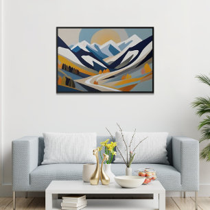 Abstract Mountain Landscape Modern Artistic Decor