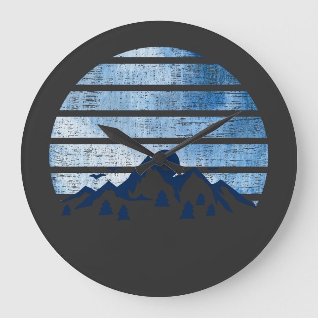 abstract mountain large clock (Front)