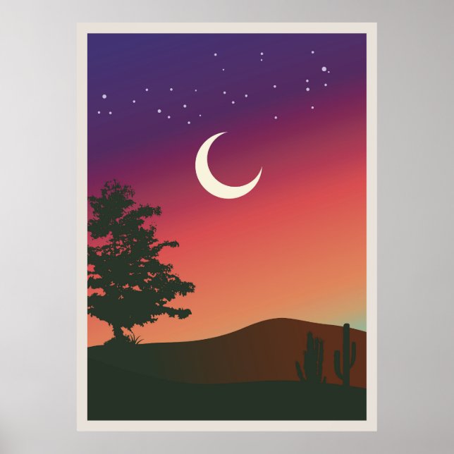 Abstract mountain painting, poster (Front)