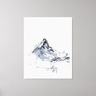 Abstract Mountain Peak  Canvas Print