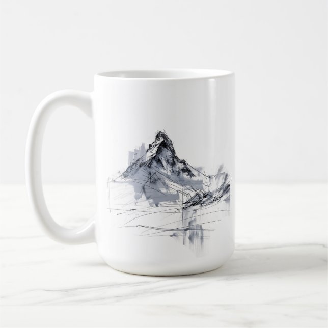 Abstract Mountain Peak  Coffee Mug (Left)