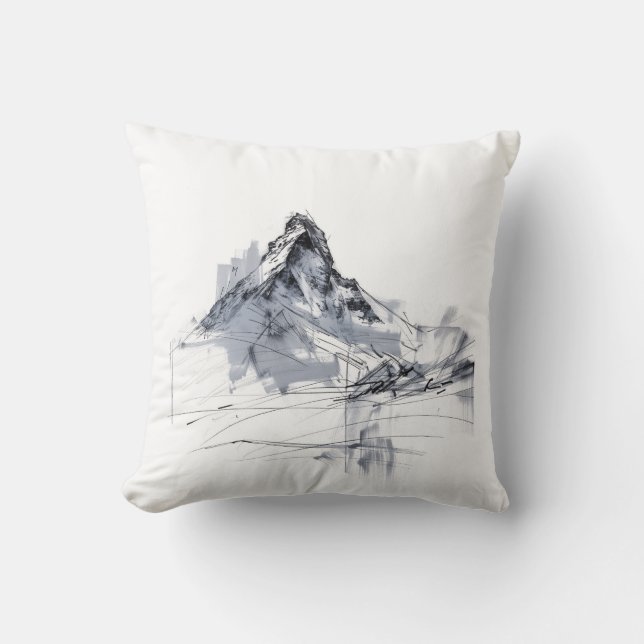 Abstract Mountain Peak  Cushion (Front)