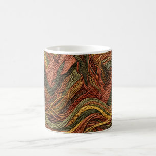 Abstract Mountain Silhouette Earthtone Coffee Mug