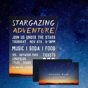 Abstract Mountain Stars, Astronomy Business Card