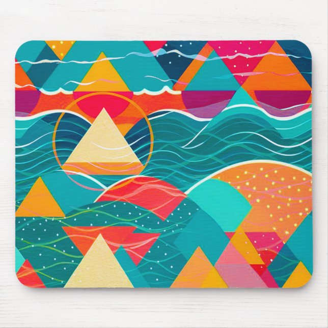 Abstract Mountains and River Mouse Mat (Front)