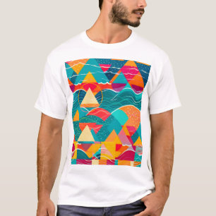Abstract Mountains and River T-Shirt