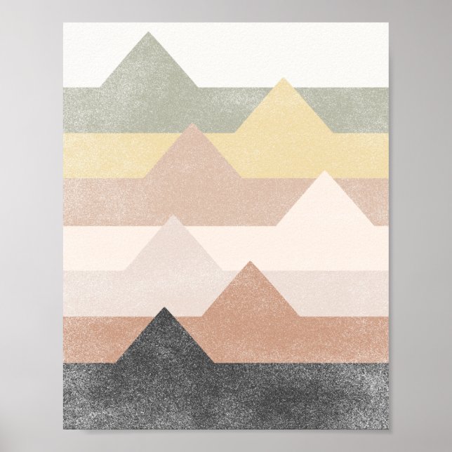 Abstract mountains design poster (Front)