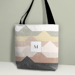 Abstract mountains design tote bag<br><div class="desc">Abstract mountains distressed design with pastel colours.</div>