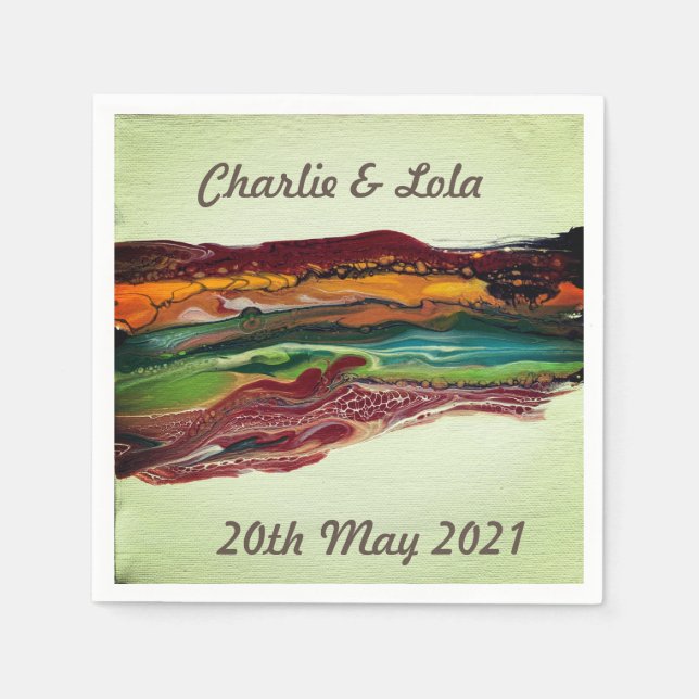 Abstract Mountains  Napkin (Front)