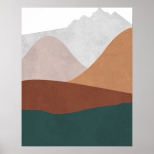Abstract mountains poster