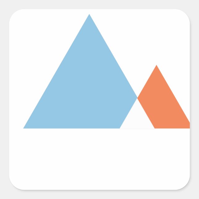 Abstract Mountains Square Sticker (Front)